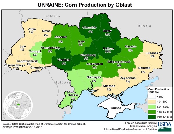 Ukraine Corn Web Production Map